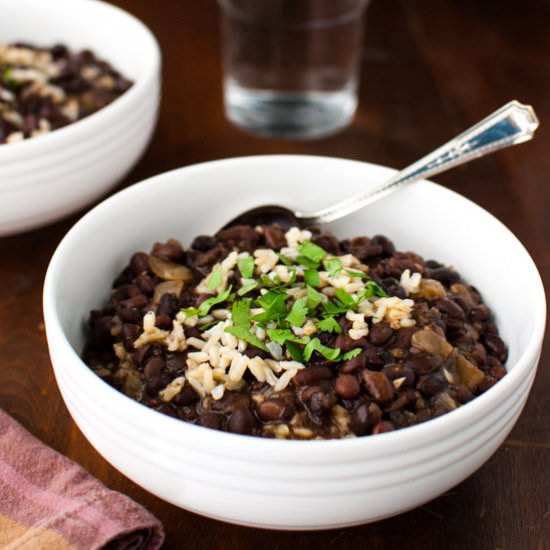 Black Bean Soup with Rice