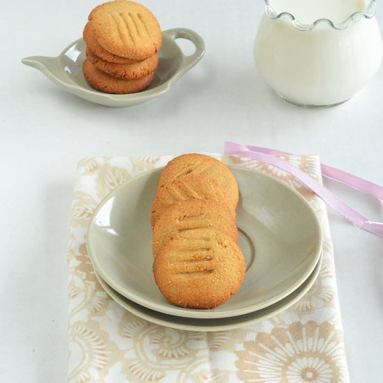 Eggless Cashew Oats Cookies