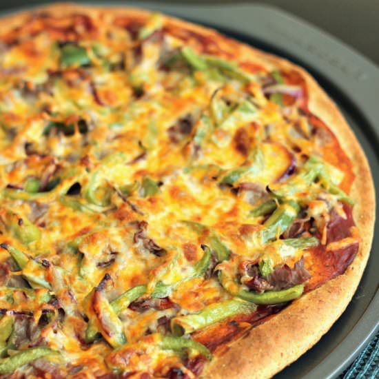 BBQ Philly Cheesesteak Pizza