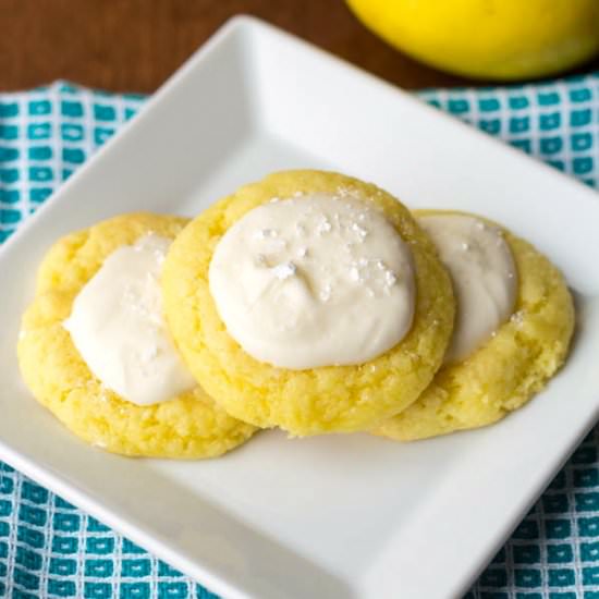 Lemon Cake Mix Thumbprint Cookies