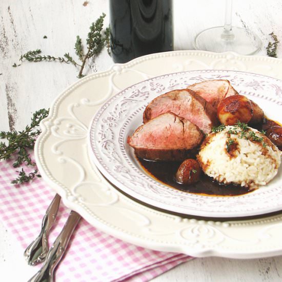 Pork Tenderloin in Red Wine Sauce