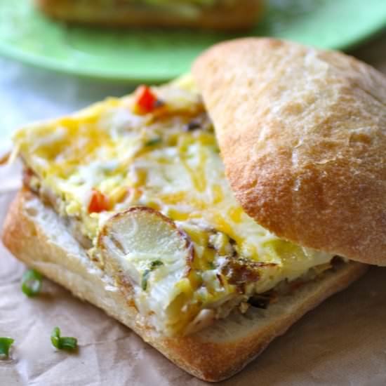 Spanish Omelet Sandwich