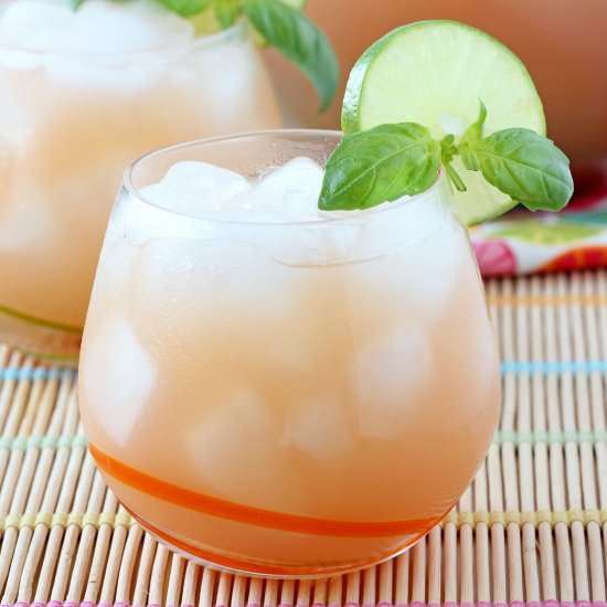 Grapefruit Lime Basil Cocktail