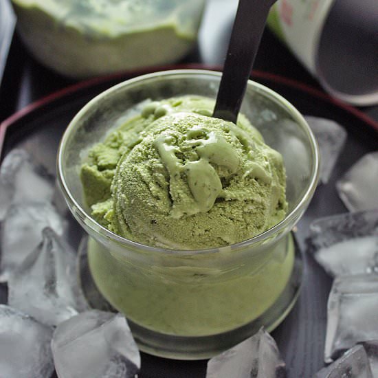 Matcha (green tea) ice cream