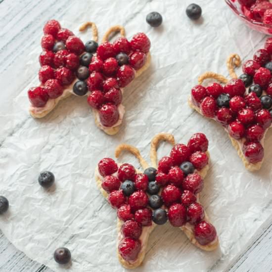 Cream Cheese Berry Butterfly Tarts