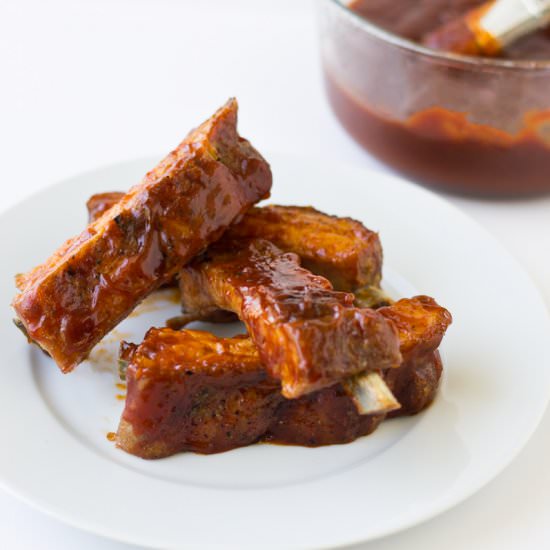 Ribs with Homemade BBQ Sauce