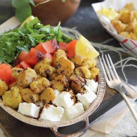 Watermelon Feta Scallop Salad