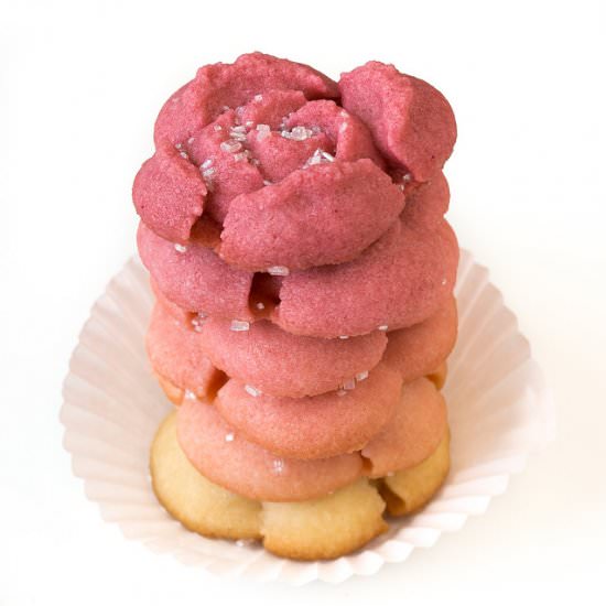 Ombre Rose Spritz Cookies