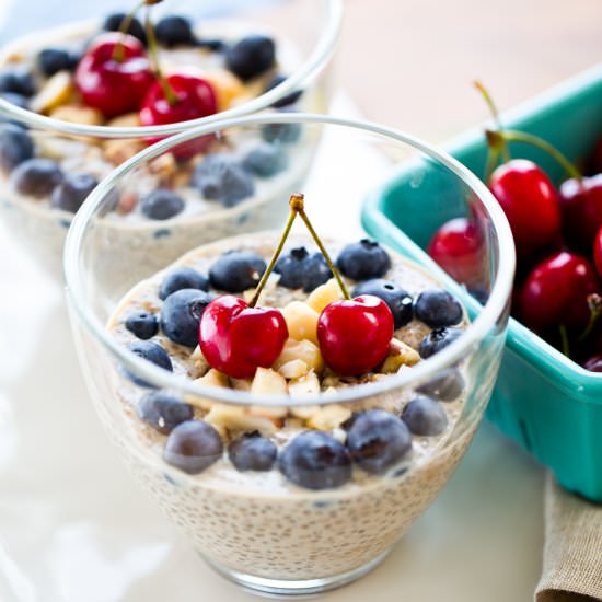 Cherry Berry Chia Pudding