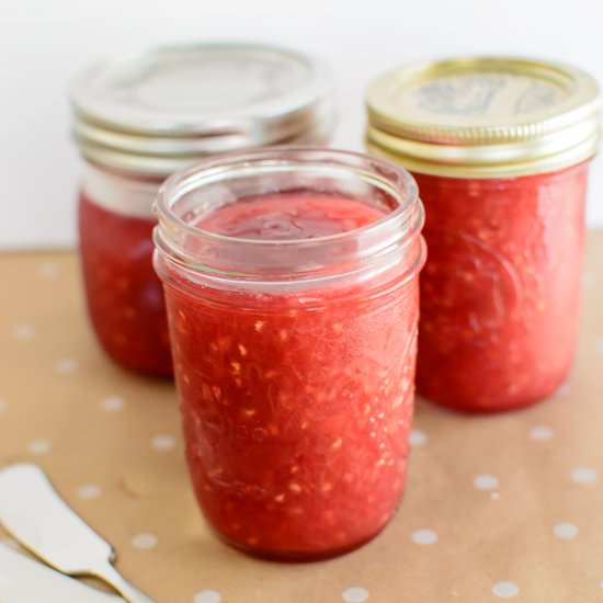 Rhubarb Raspberry Jam