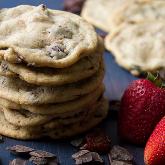 Strawberry Chocolate Chunk Cookies