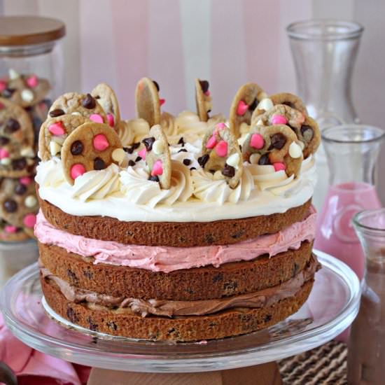 Neapolitan Cookie Cake