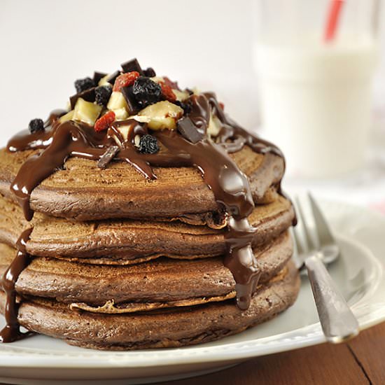 Chocolate Yogurt Pancakes