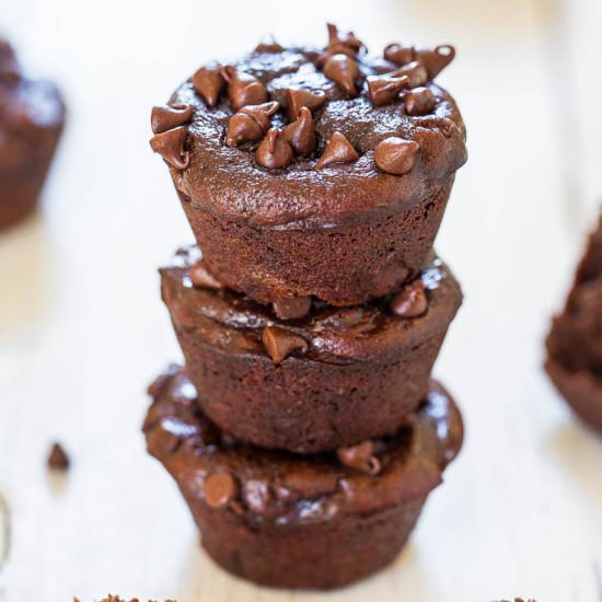 Flourless Choc PB Blender Muffins