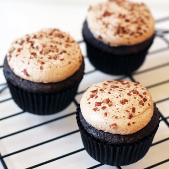 Chocolate 3 Musketeers Cupcakes