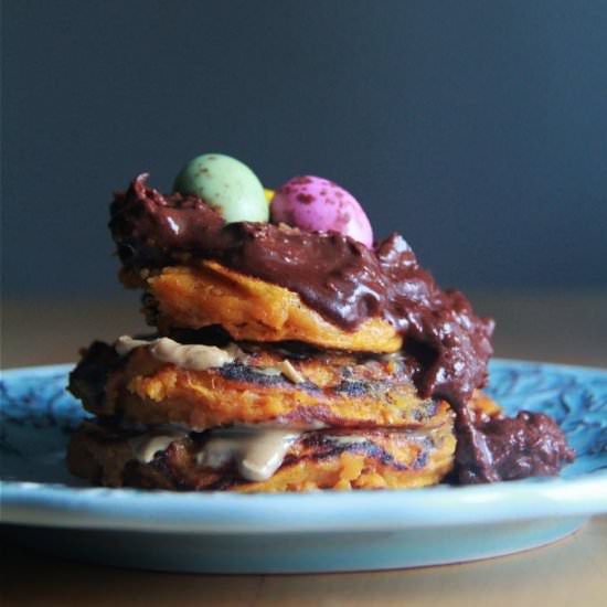 Honey Sweet Potato Pancakes