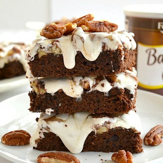 Marshmallow Caramel-Pecan Brownies
