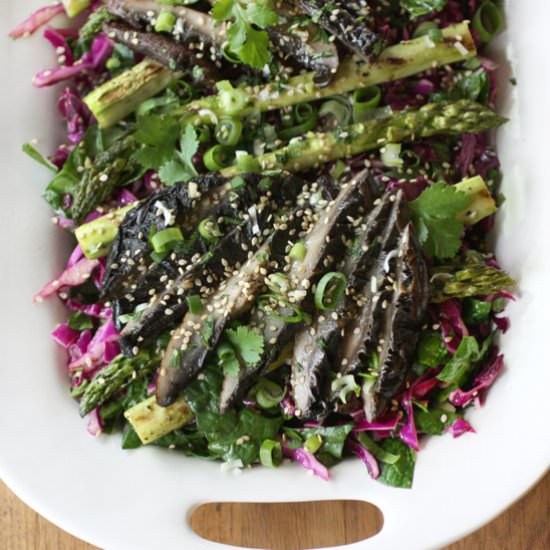 Grilled Asparagus &Portobello Salad