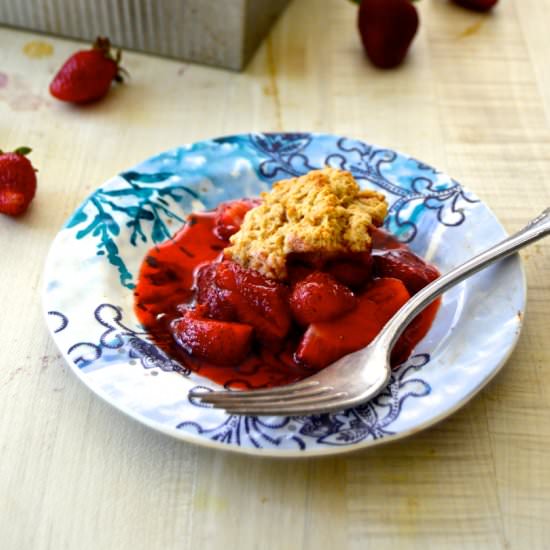Vegan Strawberry Cobbler