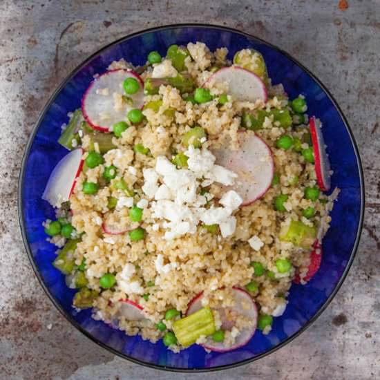 Spring Freekeh Salad with Asparagus