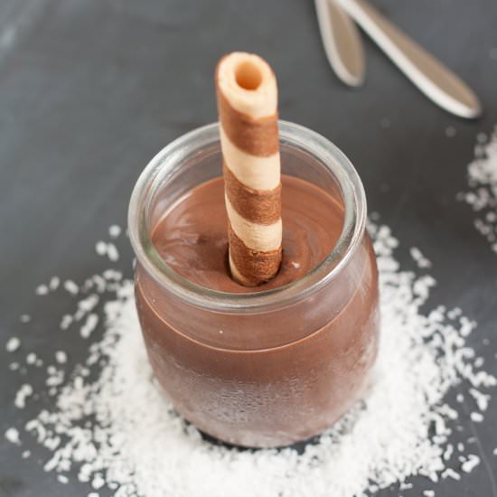 Cocoa Custard with Coconut Milk
