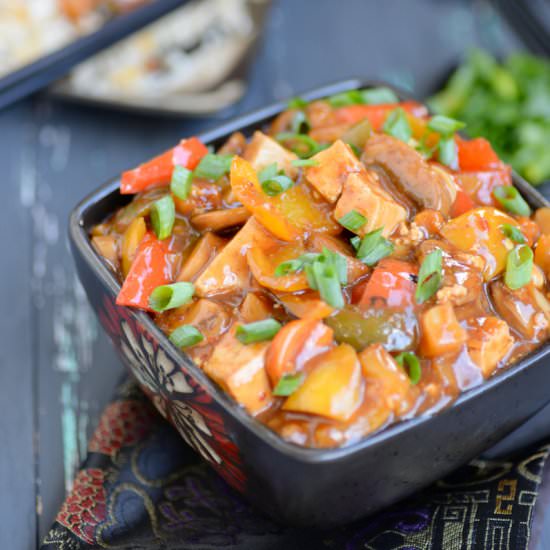 Sweet and Sour vegetables and tofu