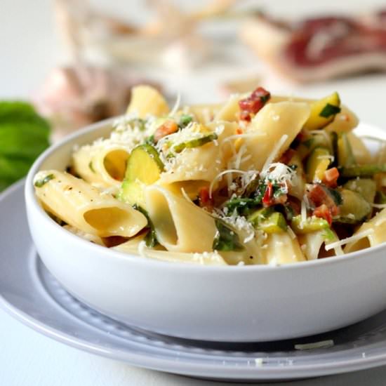 Zucchini & Pancetta Pasta