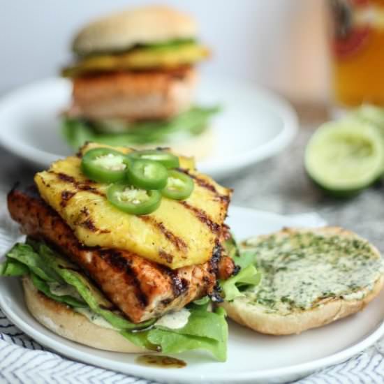 Tropical Salmon Burgers