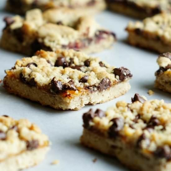 Chocolate Walnut Jammy Bars