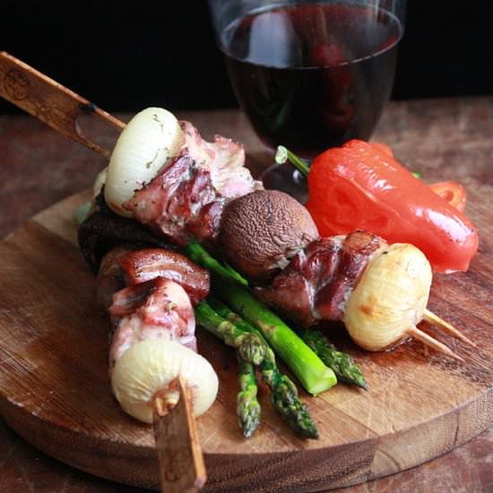 Coq Au Vin Skewers