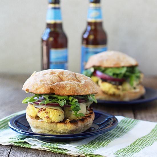 Grilled Cauliflower “Steak” Burgers