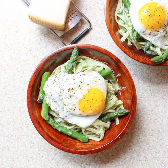 Lightened-Up Carbonara with Egg