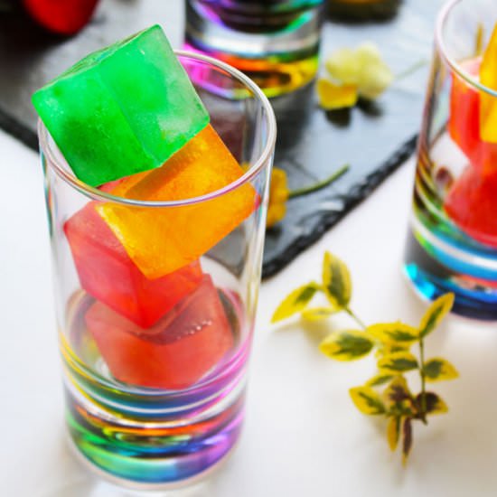 Rainbow Ice Cubes