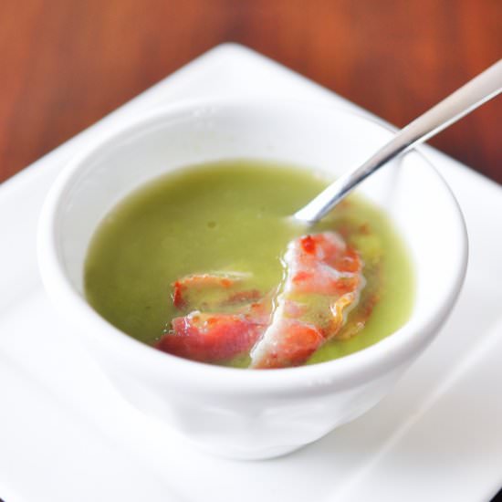 Lentil soup with bacon