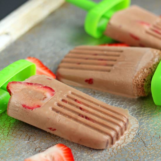 Strawberry Nutella Popsicles