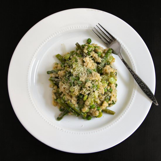Spring Vegetable Barley Risotto