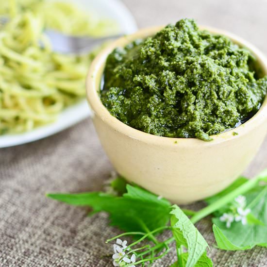 Garlic Mustard Pesto
