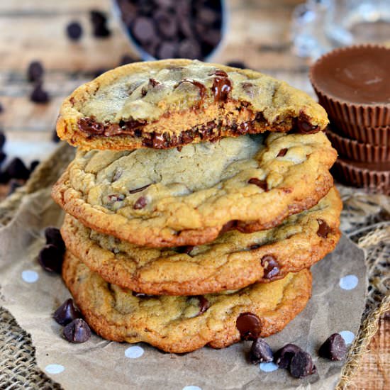 Reese’s Stuffed Chocolate Cookies
