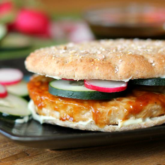 Teriyaki Burgers with Wasabi Mayo