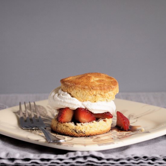 Balsamic Strawberry Shortcake