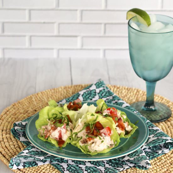 Turkey Bacon Swiss Lettuce Wraps
