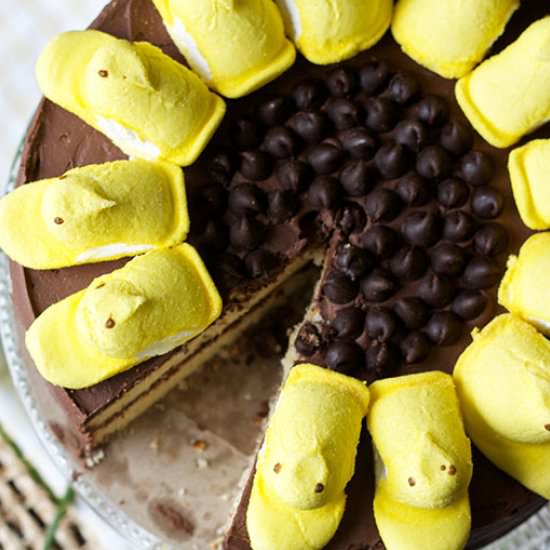 Sunflower Peeps Cake