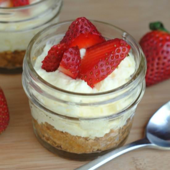 Strawberry Cheesecake Mini Jars