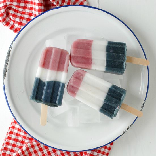 Patriotic Smoothie Popsicles