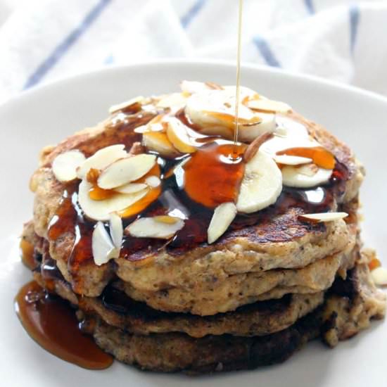 Banana Chia Seed Pancakes