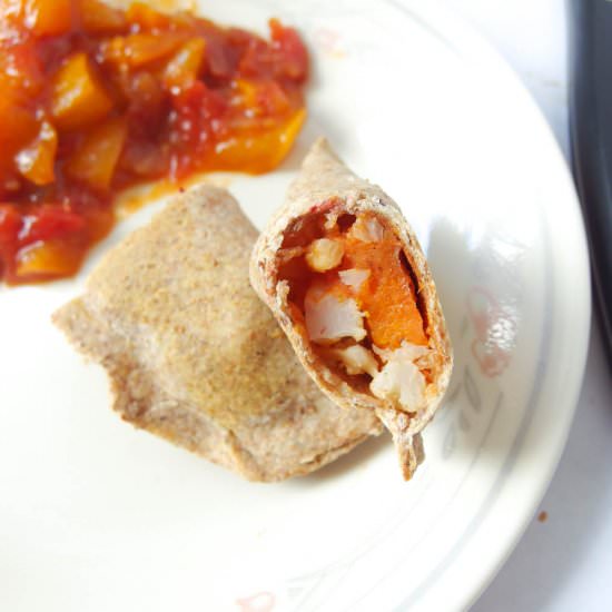 Jamaican Jerk Sweet Potato Samosas