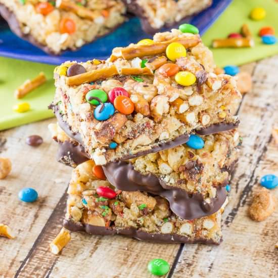 Trail Mix Peanut Butter Bars