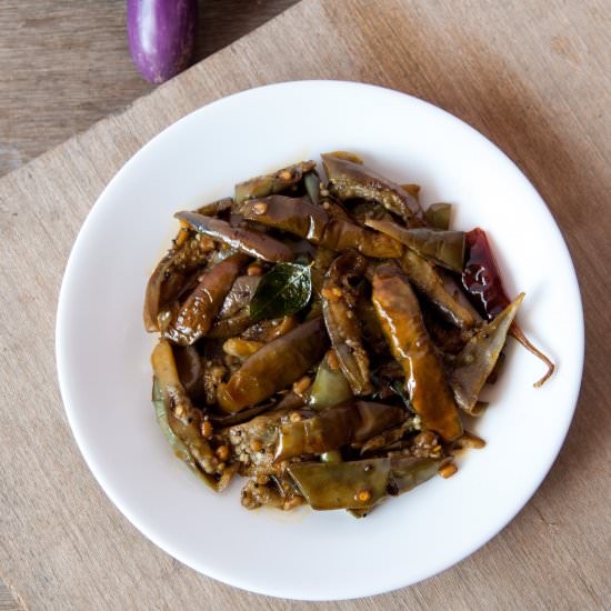 Stir Fried Brinjals