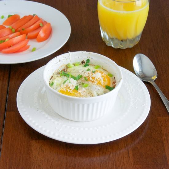 Baked Eggs In Ramekins