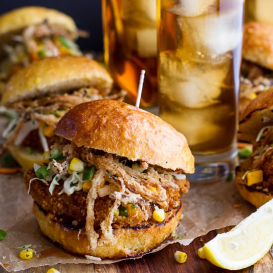 Sweet Tea Oven-Fried Chicken Slider